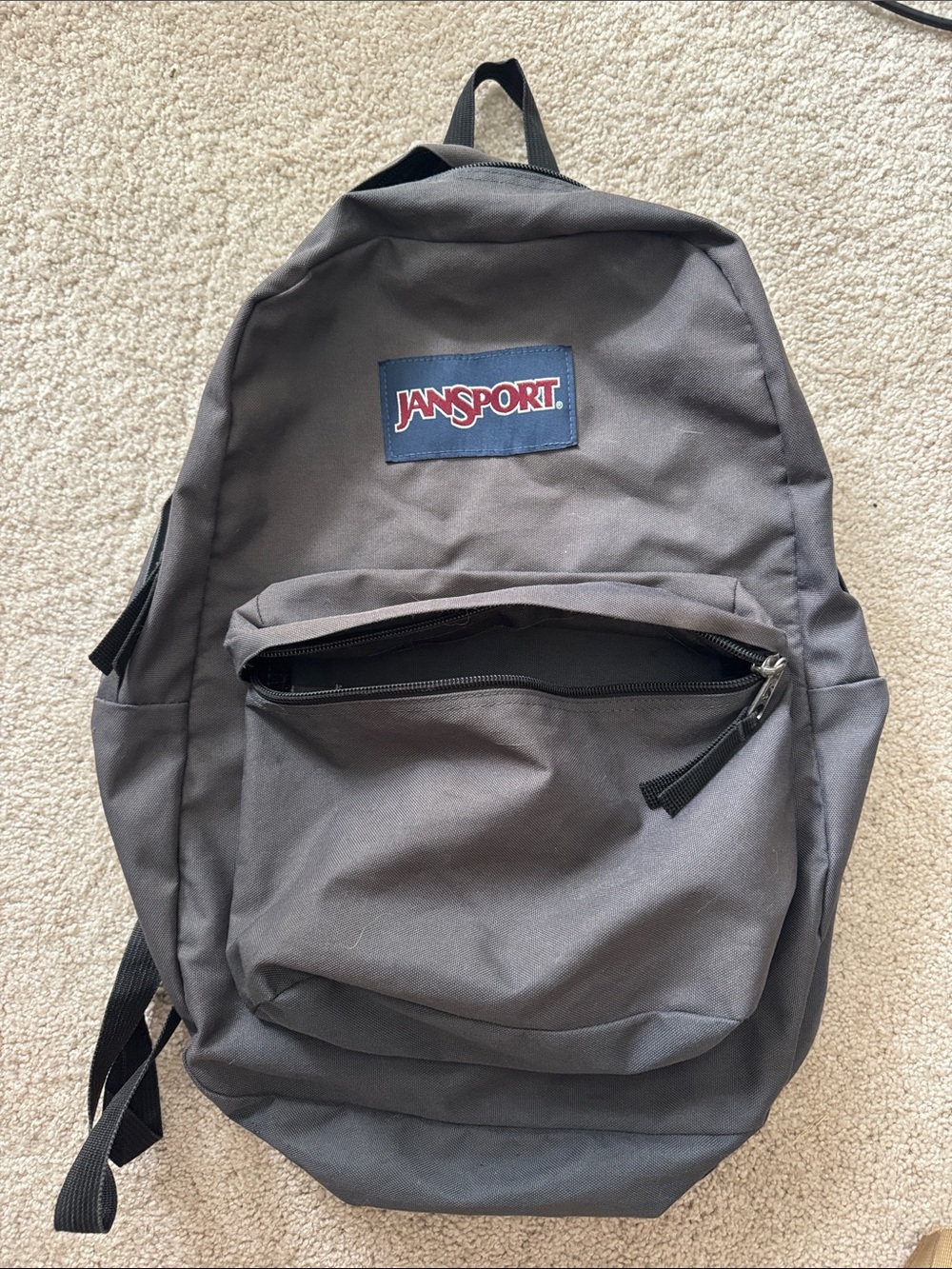 Jansport Gray Everyday Backpack with Front Pocket
